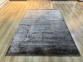 Brown Bamboo Area Rug, Modern Home Decor, 5x8 ft