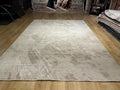 Beige Modern Bamboo Rug with Abstract Striped Patterns Rug