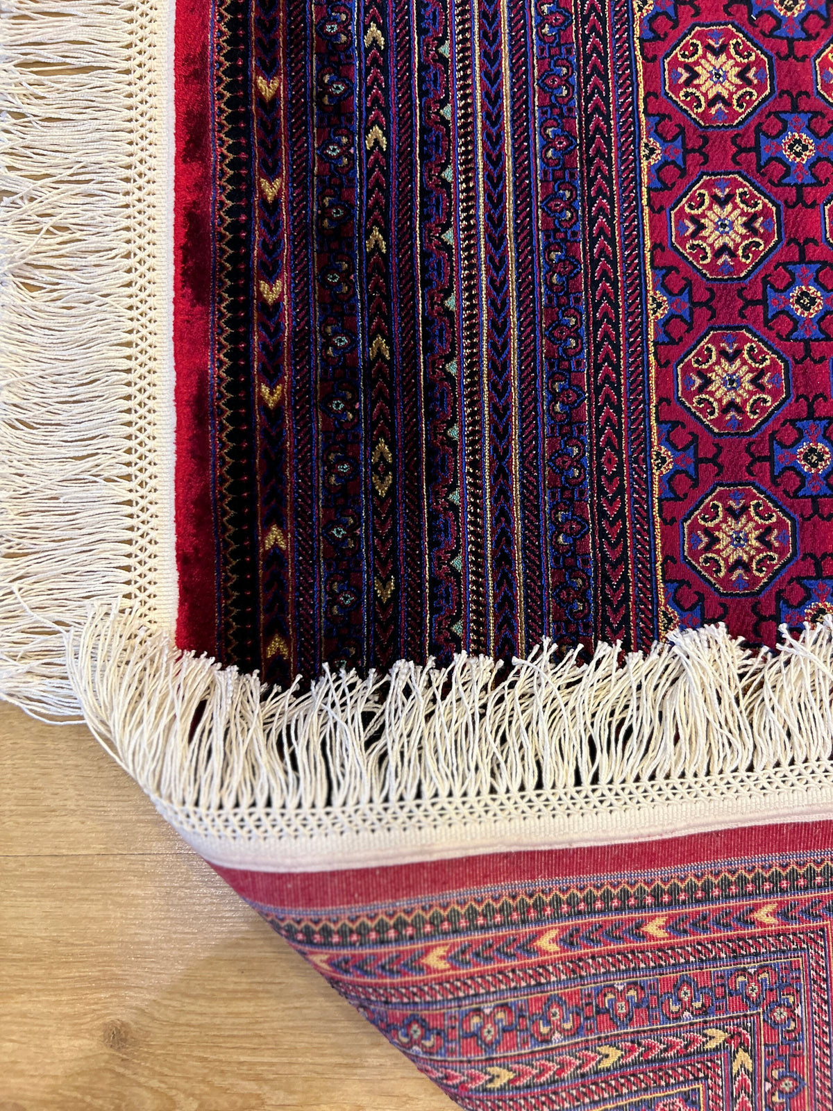 Red Silk Runner Rug, 3x10 ft, Traditional Turkish Style Luxury Rug