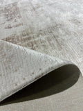 5x8 ft Ivory Brown Abstract Bamboo Rug - Modern Minimalist Rug