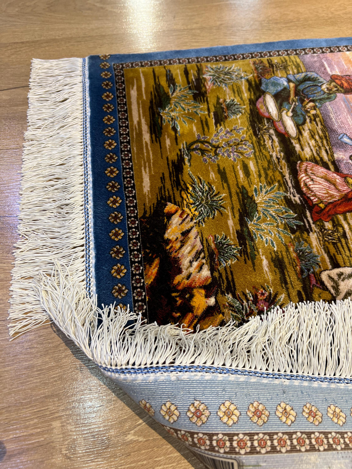 Old Istanbul Landscape Silk Rug, Decorative Table Mat, Tapestry