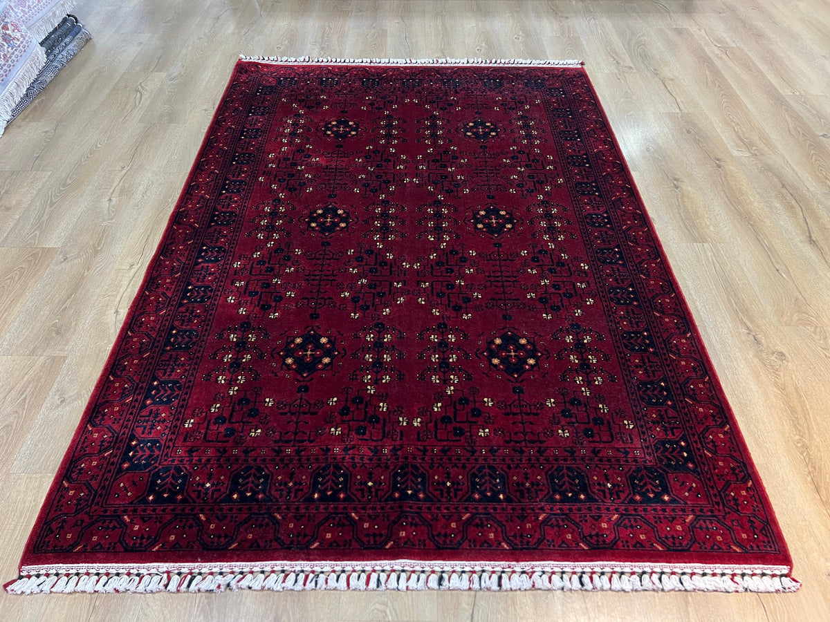 Oushak Pattern Red Rug, Nostalgia Design (5x8)