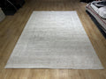 Beige Cream Floral Bamboo Rug with Traditional Modern Distressed Patterns