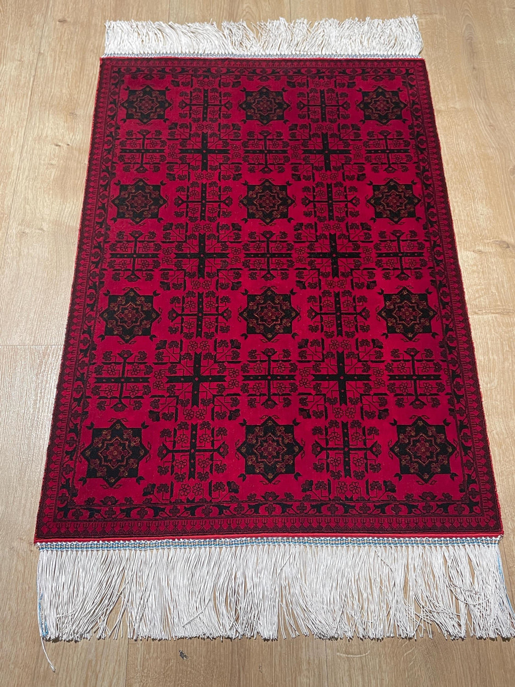 Red Ethnic Pattern Silk Rug, Traditional Small Silk Mat, Luxury Home Decor, Tapestry