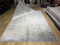 Gray Gold Bamboo Rug, Geometric Striped Pattern, Abstract Modern Area Rug