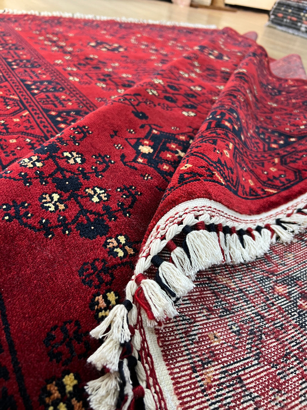 Oushak Pattern Red Rug, Nostalgia Design (5x8)