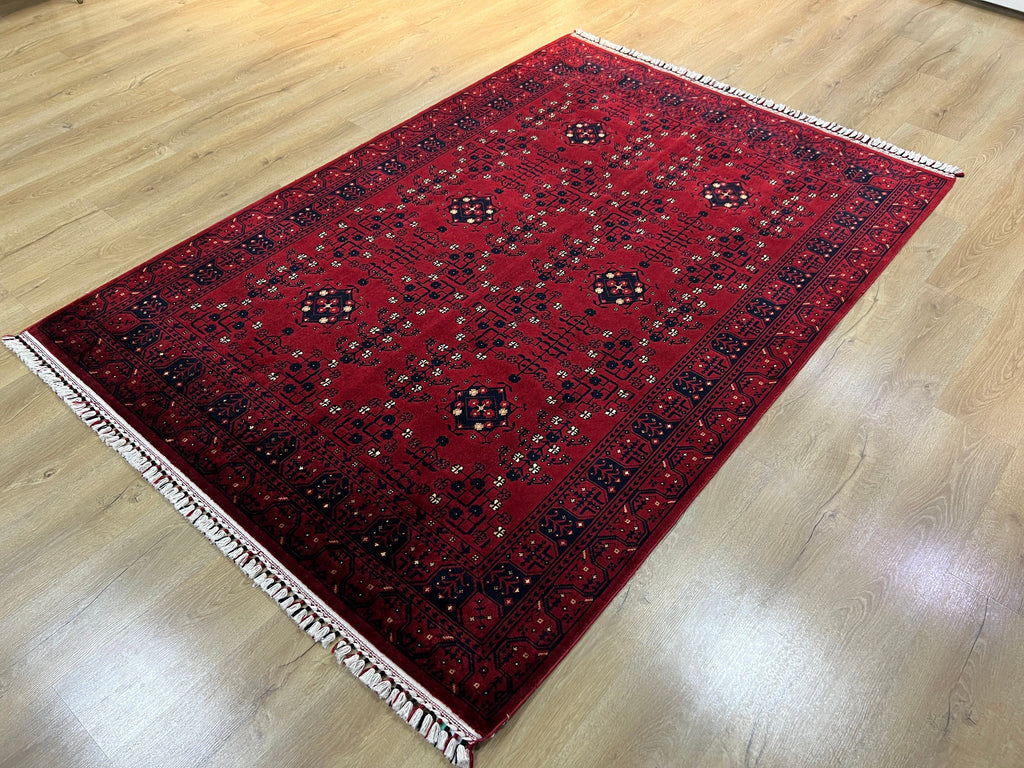 Oushak Pattern Red Rug, Nostalgia Design (5x8)