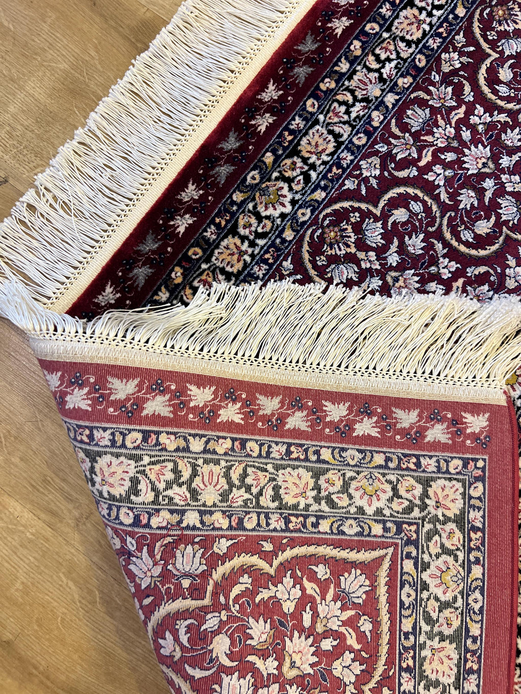 7x10 ft Red Silk Rug, Classic Medallion Design, Luxury Silk Carpet