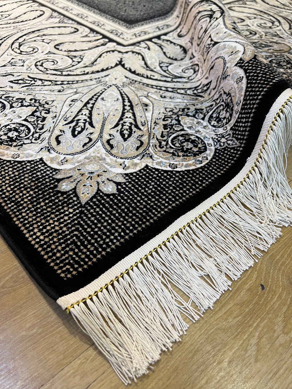 Black Silk Rug, Luxury Style Home Decor, Turkish Carpet