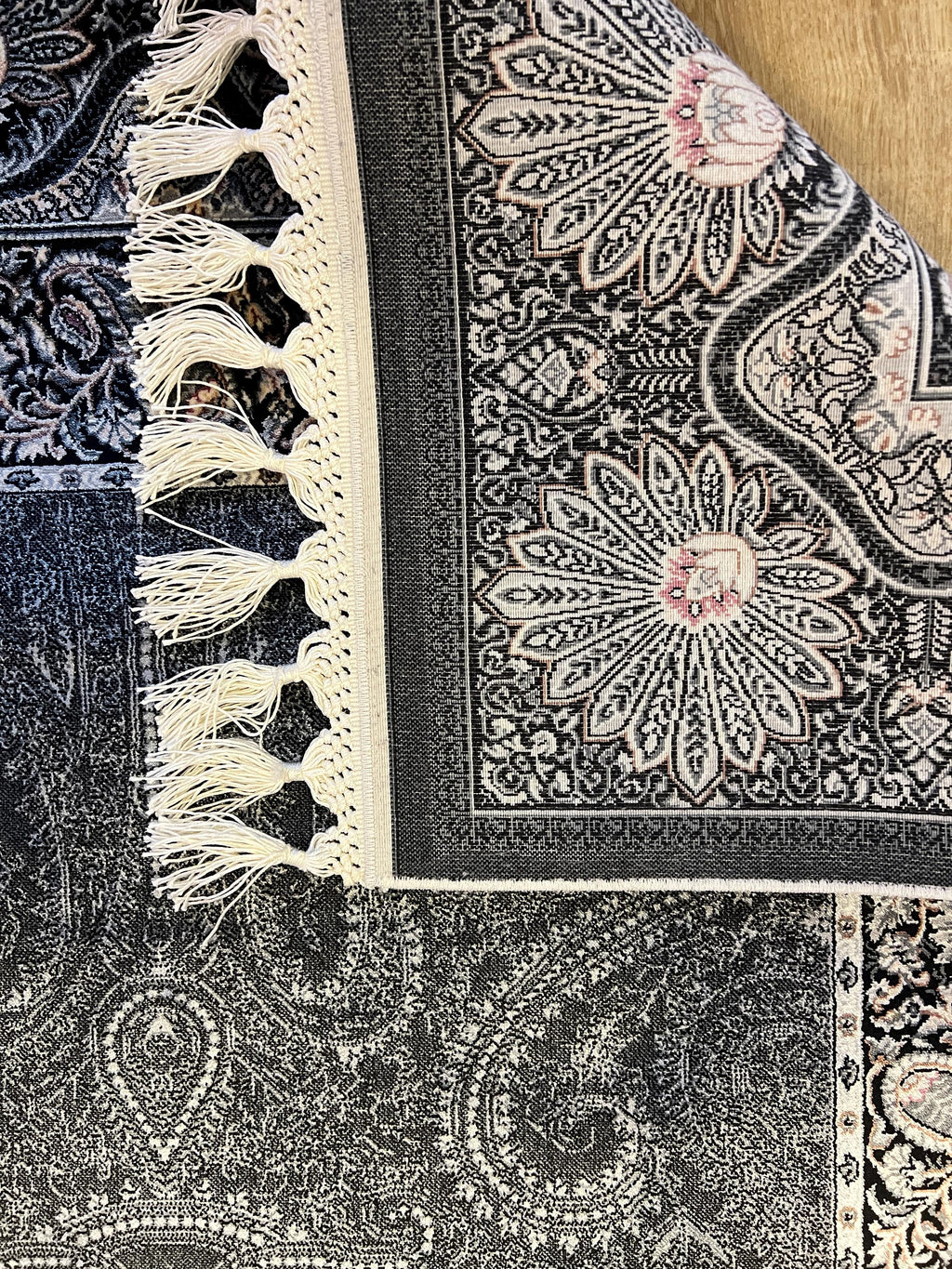 Gray & Silver Silk Rug 5x8 ft, Turkish Carpet, Luxury Home Decor