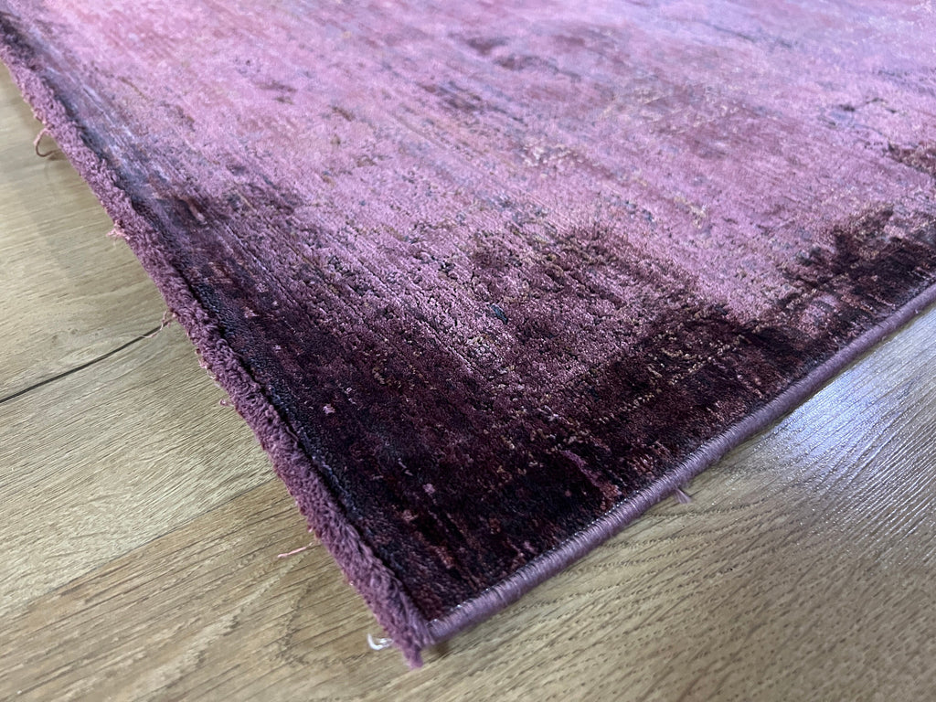 5x8 ft Plum Colour Bamboo Rug, Turkish Home Decor