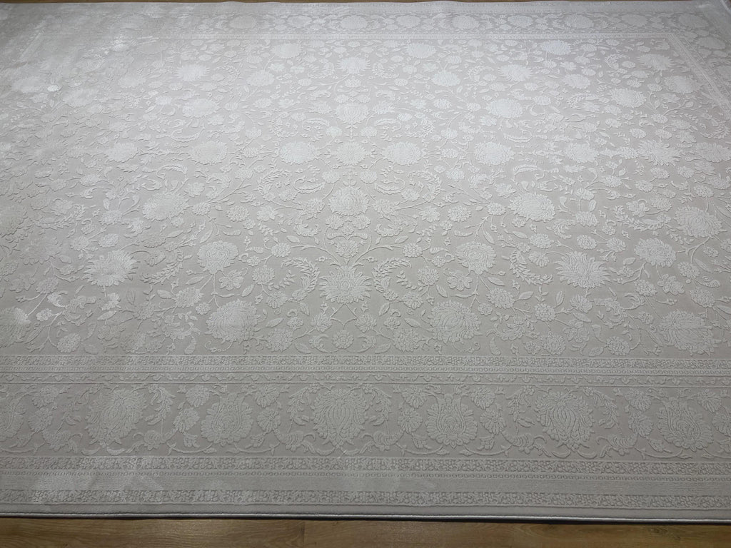 Ivory Rug, Floral Desigm Carpet, Turkish Home Decor