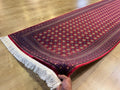 Red Silk Runner Rug, 3x10 ft, Traditional Turkish Style Luxury Rug