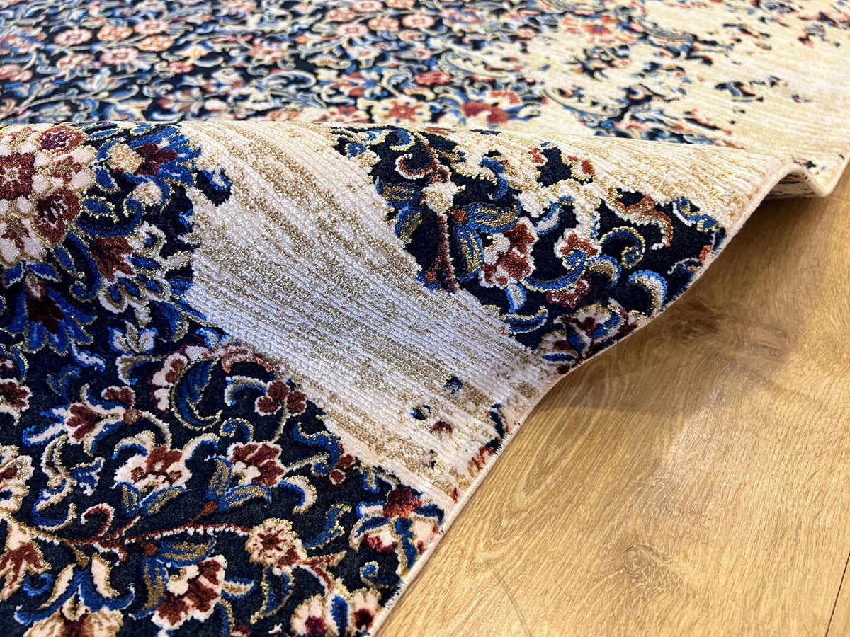 Distressed Modern Silk Rug 7x10 ft, Turkish Rug, Home Decor