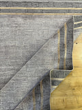 Geometric Pattern Bamboo Rug, Dark Gray, Turkish Carpet