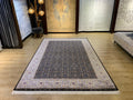 Black Modal Silk Rug, Turkish Style, Home Decor (7x10 ft)