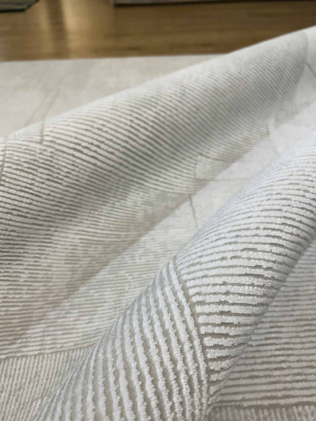 Ivory Bamboo Rug, Modern Striped Pattern Rug