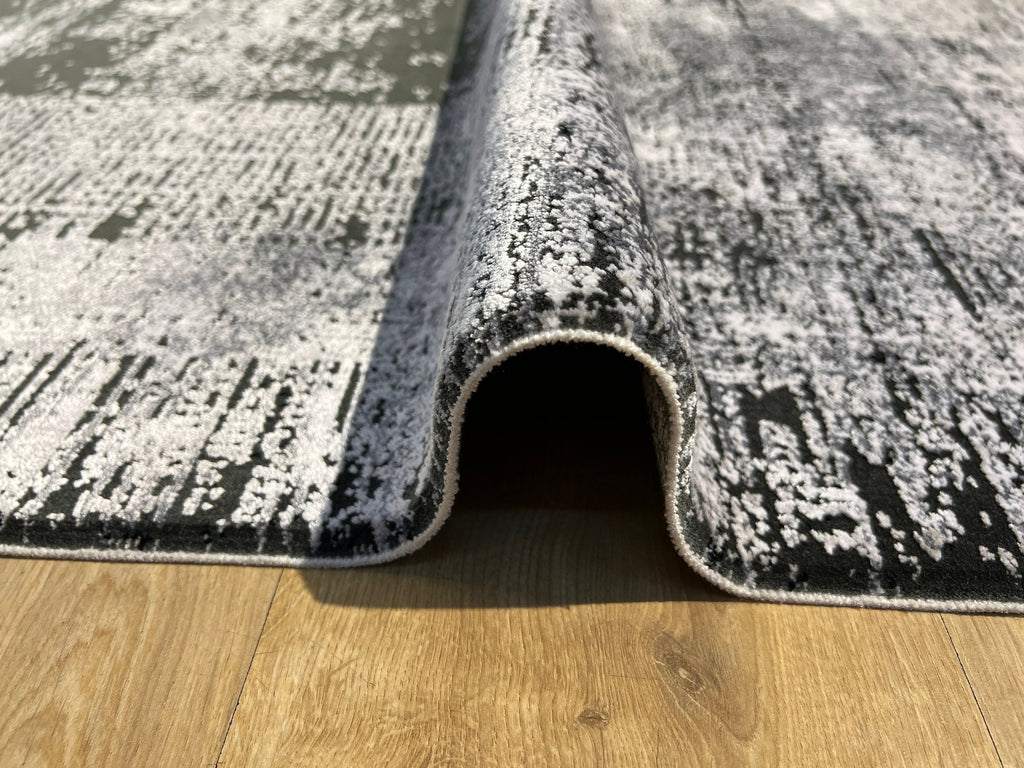 5x8 ft Gray Modern Abstract Bamboo Area Rug