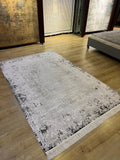 Gray & Black Bamboo Rug, Palace Style (5x8 ft)