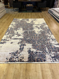 Distressed Modern Silk Rug 7x10 ft, Turkish Rug, Home Decor