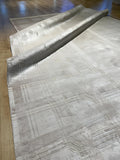 Beige Cream Bamboo Rug, Striped Minimalist Modern Rug, Oversize Carpet