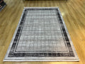 5x8 ft Traditional Ethnic Geometric Bamboo Rug with Border