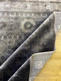 5x8 Ft Ethnic Geometric Medallion Gray Bamboo Area Rug
