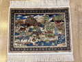 Modal Silk Table Mat, Noah's Ark Tapestry, Small Decorative Rug