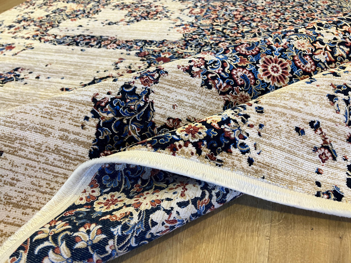 Distressed Modern Silk Rug 7x10 ft, Turkish Rug, Home Decor