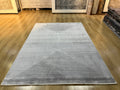 5x8 ft Ivory Cream Bamboo Rug, Striped Modern Bamboo Carpet