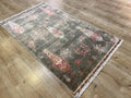 3x5 ft Green Carpet, Anatolian Style, Turkish Nostalgia Rug, Tree Pattern Rug
