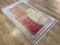 3x5 ft Beige Colourful Carpet, Anatolian Style, Turkish Nostalgia Rug, Tree Pattern Rug