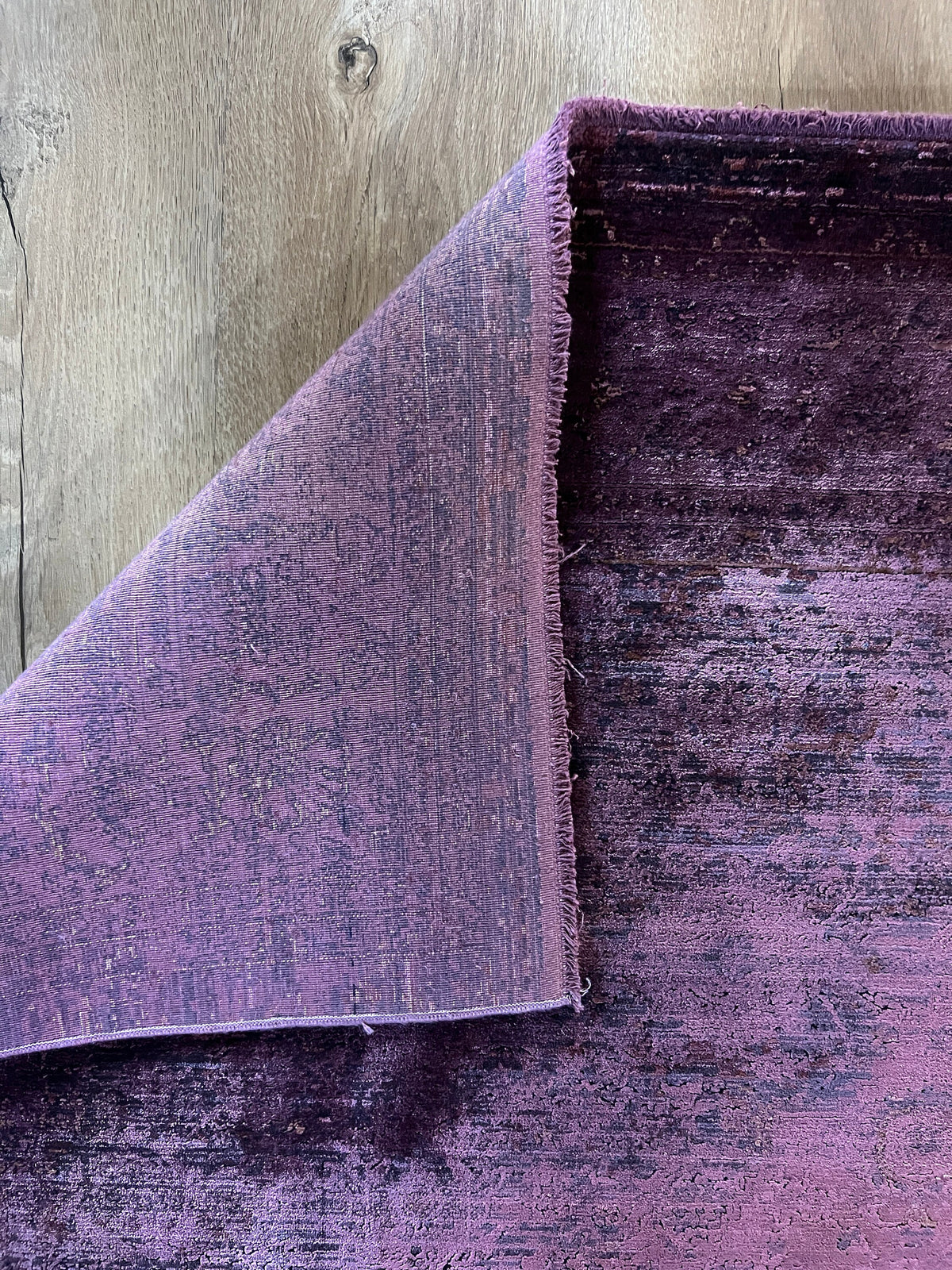 5x8 ft Plum Colour Bamboo Rug, Turkish Home Decor