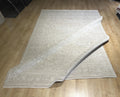 Beige Floral Distressed Bamboo Rug with Traditional Modern Floral Patterns