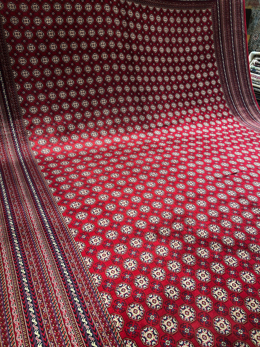8x11 ft Red Silk Rug, Anatolian Traditional Turkish Style Carpet