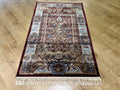 Red Modal Silk Prayer Rug, Muslim Janamaz Mat (2.62X4.10)