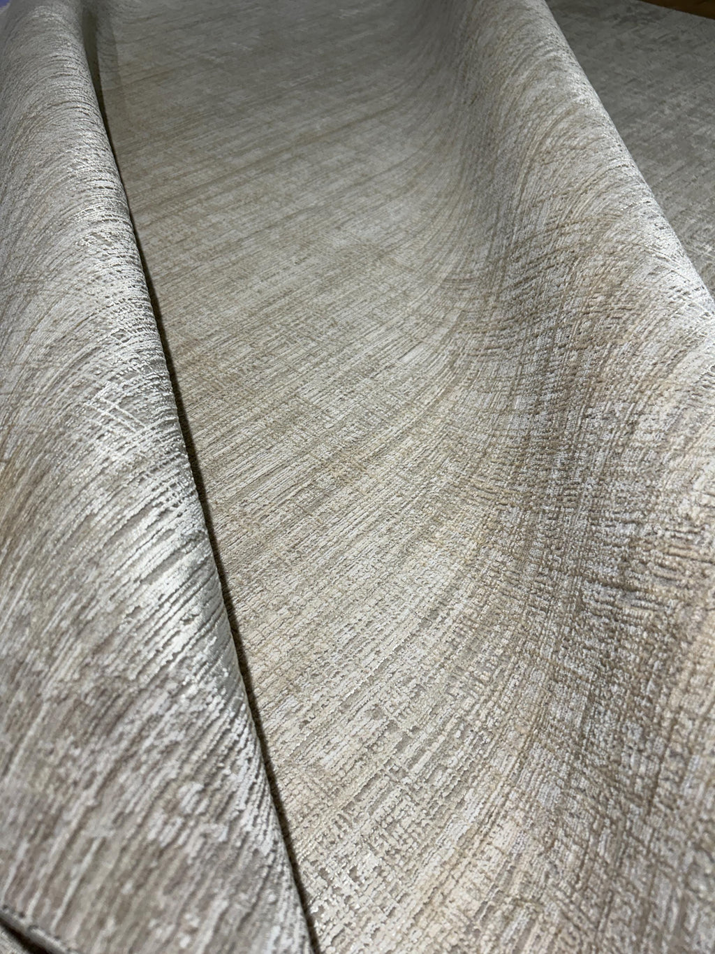 Beige Cream Bamboo Rug with Minimalist Modern Patterns