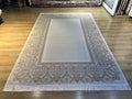 Cream Gold Silk Rug with Elegant Border, Classic Luxury Area Rug