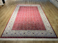 7x10 Red Floral Modal Silk Rug, Turkish Carpet