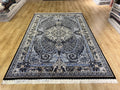 7x10 Modal Silk Rug, Ornate Medallion Pattern, Luxury Turkish Large Carpet