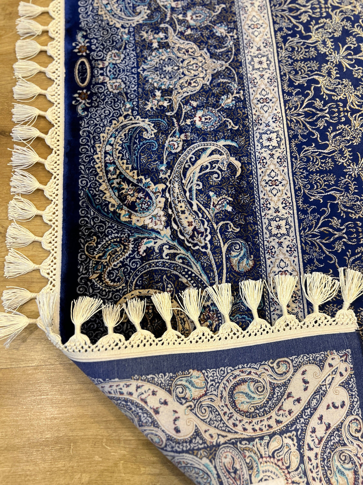 Dark Blue Silk Rug, Turkish Carpet, Luxury Home Decor