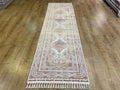 Cream Gold Medallion Silk Runner Rug, 3x10 ft, Classic Luxury Hallway Rug