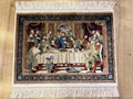 Modal Silk Tapestry Rug, The Last Supper, Religious Wall Decor (1.64X2.29 ft)