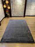 Smoked Gray  Bamboo Rug, Distressed Pattern Traditional Rug, Luxury Home Decor