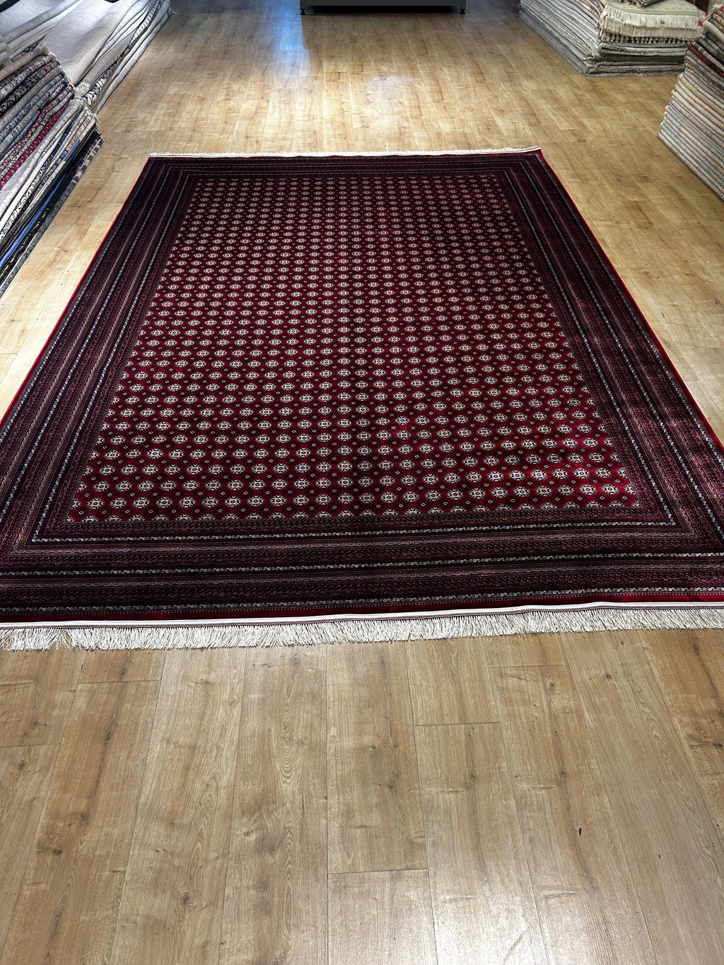 8x11 ft Red Silk Rug, Anatolian Traditional Turkish Style Carpet
