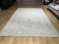 Beige Cream Floral Bamboo Rug with Traditional Modern Distressed Floral Patterns